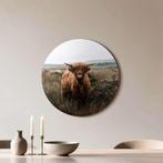 Hooglander Herfstweide – Muurcirkel - ø 60 cm +Ophangset, Huis en Inrichting, Woonaccessoires | Schilderijen, Tekeningen en Foto's