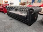 Chesterfield Maarssen Black/Red Vintage Leren Chesterfield, Ophalen, Gebruikt, CHESTERFIELD, Driepersoons