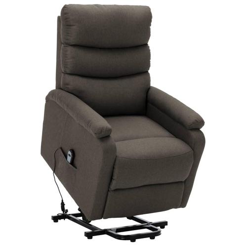 vidaXL Sta-op-stoel stof taupe, Huis en Inrichting, Fauteuils, Nieuw, Verzenden