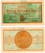 Duitsland 50 Milliarden Mark Crailsheim 1923 Notgeld grue..., Verzenden