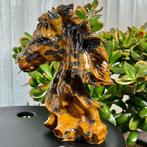 Jaspis Dark Orange Jasper horse - Hoogte: 20 cm - Breedte: