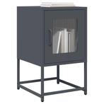 vidaXL Nachtkastje 36x39x60,5 cm koudgewalst staal, Huis en Inrichting, Verzenden, Nieuw, Metaal of Aluminium