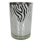 windlicht zilver abstract large 18cm*, Verzenden, Nieuw