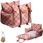Luxe Honden autostoel Royal+ Beige Check Waterproof Limit..., Ophalen of Verzenden, Nieuw