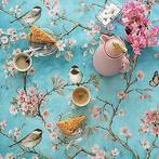 Tafelzeil vogels Japans blauw kopen? Waterdicht tafelkleed, Huis en Inrichting, Nieuw