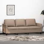 vidaXL Driezitsbank 180 cm kunstleer cappuccinokleurig, Verzenden, Leer, 200 tot 250 cm, Driepersoons