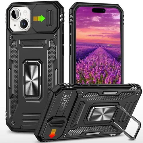 iPhone 15 - Armor Hoesje met Kickstand en Camera Slide -, Telecommunicatie, Mobiele telefoons | Hoesjes en Frontjes | Apple iPhone