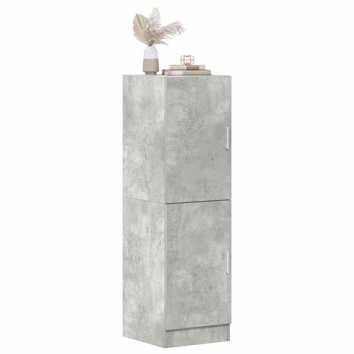 vidaXL Keukenkast 38x41,5x131,5 cm bewerkt hout betongrijs, Huis en Inrichting, Keuken | Keukenelementen, Grijs, Nieuw, Verzenden