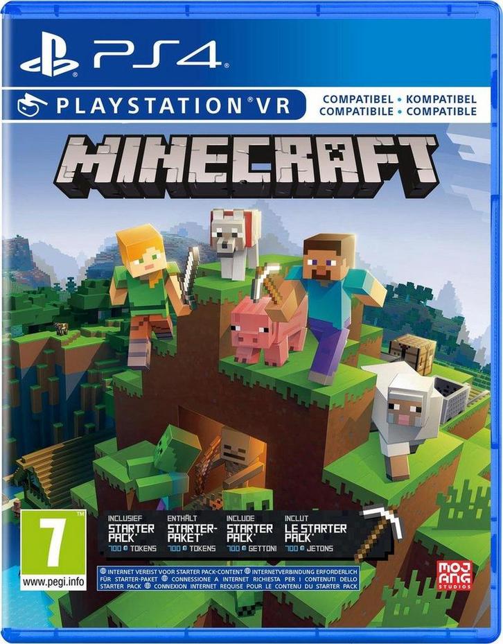 Minecraft - Starter Collection - PS VR Compatibel PS4, Spelcomputers en Games, Games | Sony PlayStation 4, Zo goed als nieuw, Ophalen of Verzenden