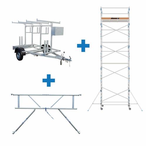 ALX rolsteiger 135 x 250 x 10.2 mtr WH + Basic Carrier, Doe-het-zelf en Verbouw, Steigers, Rolsteiger of Kamersteiger, Nieuw, Verzenden
