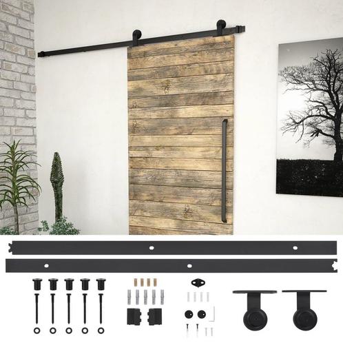 Schuifdeursysteem 200cm Staal | Tweedekansje | OP=OP, Doe-het-zelf en Verbouw, Deuren en Horren, 80 tot 100 cm, Schuifdeur, Nieuw