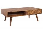 Massieve salontafel MYSTIC LIVING 100cm Sheesham naturel 3D, Huis en Inrichting, Tafels | Salontafels, Ophalen of Verzenden, Nieuw