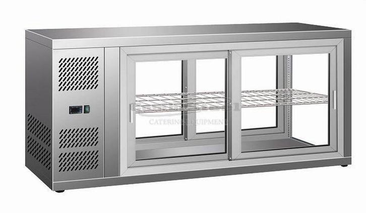 Gebaksvitrine met 2 zijden glas HorecaTraders, Zakelijke goederen, Horeca | Keukenapparatuur, Verzenden