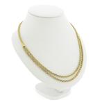 Gouden vossenstaart schakelcollier (Ketting), Sieraden, Tassen en Uiterlijk, Kettingen, Ophalen of Verzenden, Gebruikt, Overige kleuren