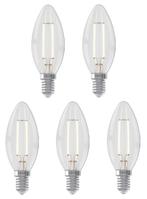 5 stuks Calex LED Kaarslamp E14 3.5W 250lm 2700K helder D..., Ophalen of Verzenden, Nieuw