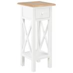 vidaXL Bijzettafel 27x27x65,5 cm hout wit, Huis en Inrichting, Tafels | Bijzettafels, Verzenden, Nieuw