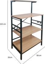 2dekans | ERRO Keukenrek - keukenkast - 58x35x122cm, Huis en Inrichting, Ophalen of Verzenden, Zo goed als nieuw