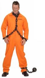 Gevangenis kostuum oranje, Kleding | Heren, Carnavalskleding en Feestkleding, Nieuw, Ophalen of Verzenden