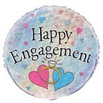 Helium Ballon Happy Engagement 45cm leeg, Hobby en Vrije tijd, Verzenden, Nieuw
