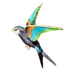 Fako Bijoux® - Broche - Vogel - Zwaluw - 50x56mm - Witte Kop, Sieraden, Tassen en Uiterlijk, Broches, Verzenden, Nieuw