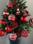 Kerstballen en kerstornamenten in de kleur rood (20) -