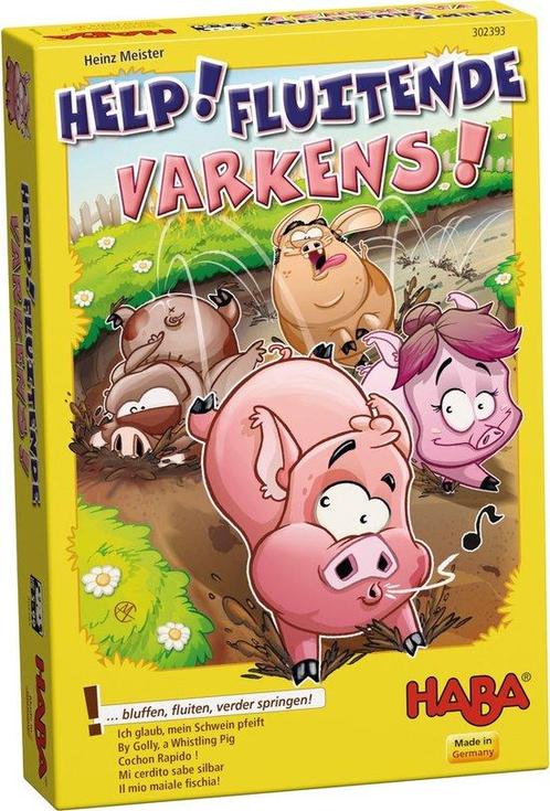 Haba Fluitende varkens Leerzaam Spel (Compleet), Hobby en Vrije tijd, Gezelschapsspellen | Kaartspellen, Zo goed als nieuw, Verzenden