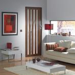 Grosfillex Larya vouwdeur met glas in kleur bruin, Nieuw, Vouwdeur, Ophalen of Verzenden