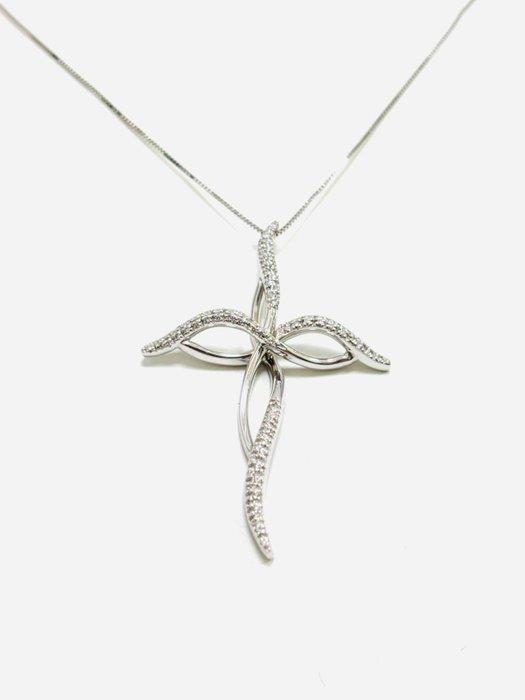 Miluna - Ketting met hanger - 18 karaat Witgoud - 0.70ct., Sieraden, Tassen en Uiterlijk, Antieke sieraden