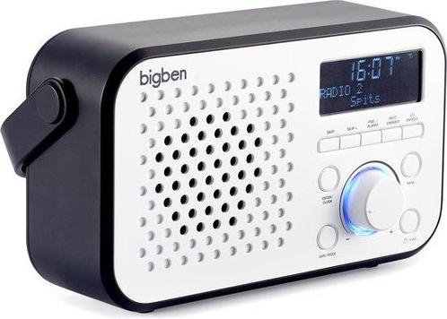 Bigben Draagbare DAB+/FM-radio - Zwart/Wit, Audio, Tv en Foto, Mp3-spelers | Overige merken, Verzenden