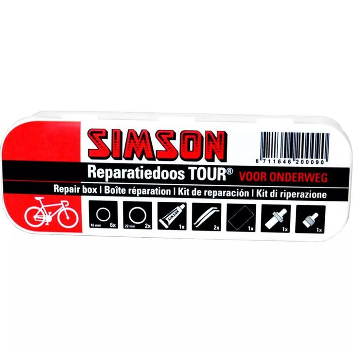 Simson Compacte fietsband reparatieset - 8 plakbeurten -..., Fietsen en Brommers, Fietsonderdelen, Algemeen, Band, Nieuw, Ophalen of Verzenden