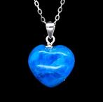 Eerste kwaliteit diepblauwe Apatiet hart hanger - Hoogte: