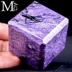 Kubus in Charoiet Natuurlijk – Oost-Siberië Zeldzame, Verzamelen, Mineralen en Fossielen