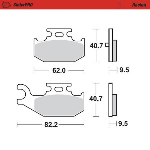 Moto Master achter remblokken Sinter Pro 096411, Motoren, Onderdelen | Merk-onafhankelijk, Ophalen of Verzenden