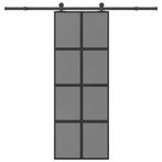 vidaXL Schuifdeur met beslag 76x205 cm gehard glas en, Doe-het-zelf en Verbouw, Deuren en Horren, Verzenden, Nieuw