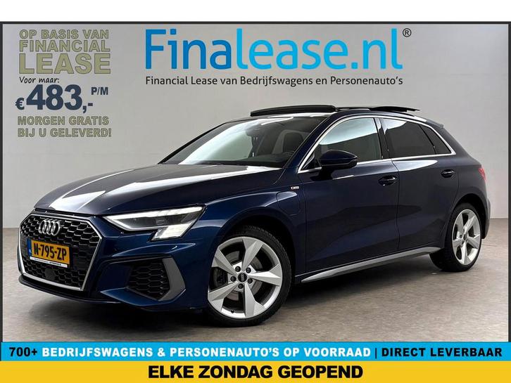 Audi A3 40 TFSI e 225PK S-Line Pano Virtual Adaptive Cruise, Auto's, Audi, Lease, Automaat, Overige carrosserieën, Hybride Elektrisch/Benzine