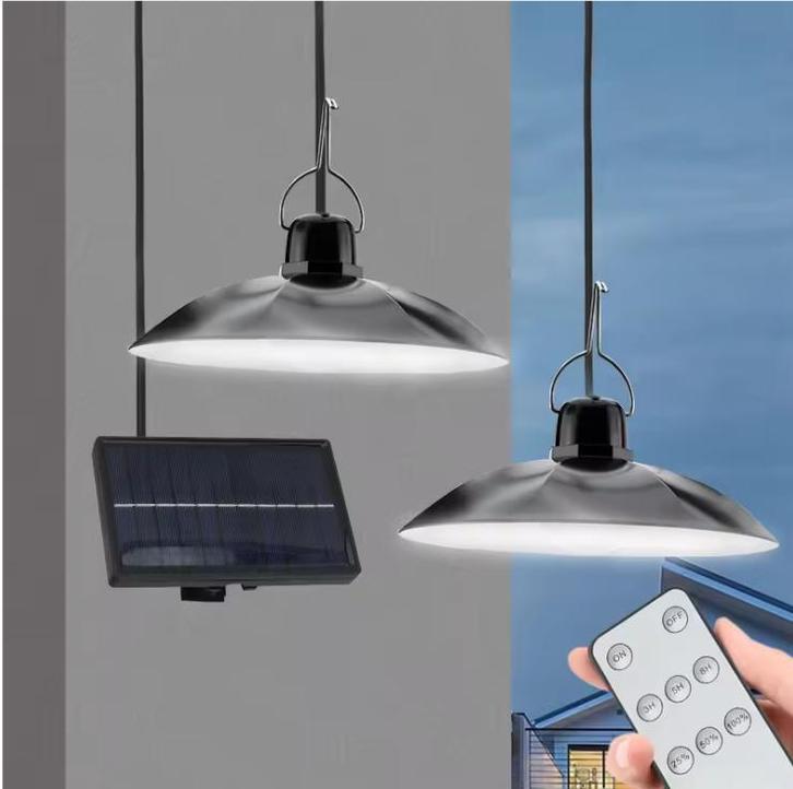 Solar Hanglamp met Afstandsbediening – LED Tuinlamp Waterdic, Huis en Inrichting, Lampen | Hanglampen, Nieuw, Verzenden