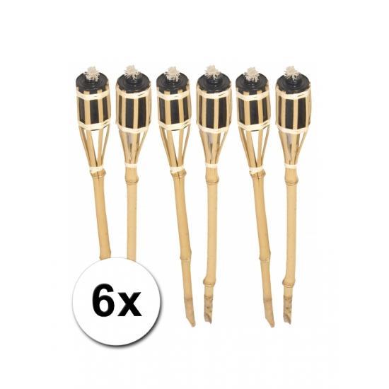 Bamboe tuinfakkels set 6 stuks 61 cm - Tuinfakkels, Tuin en Terras, Tuinwanddecoratie, Ophalen of Verzenden