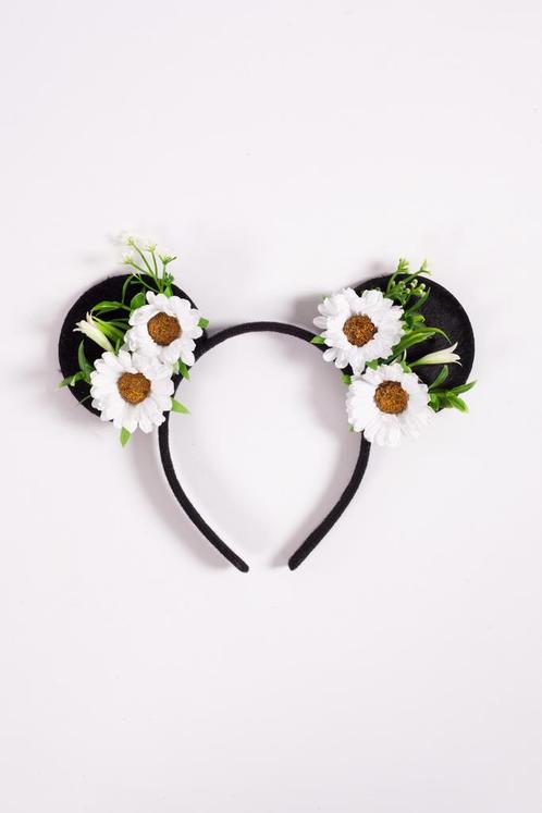 Haarband Mouse Oortjes Bloemetjes Witte Madeliefjes Madelief, Kleding | Dames, Carnavalskleding en Feestkleding, Accessoires, Nieuw
