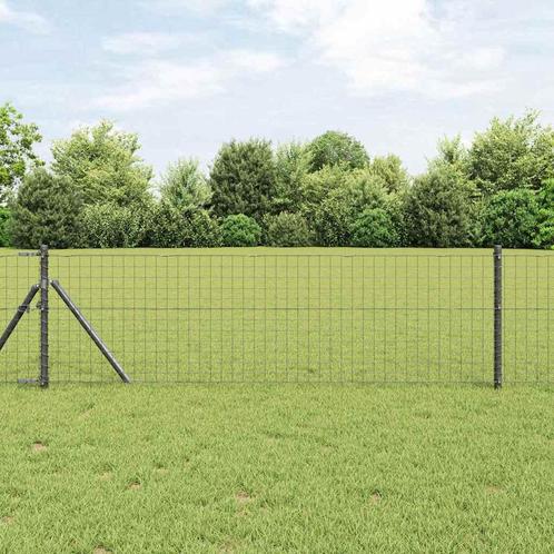 vidaXL Hekpalen 7 pcs Grijs Ø32mm 80 cm Gegalvaniseerd staal, Tuin en Terras, Palen, Balken en Planken, Nieuw, Verzenden