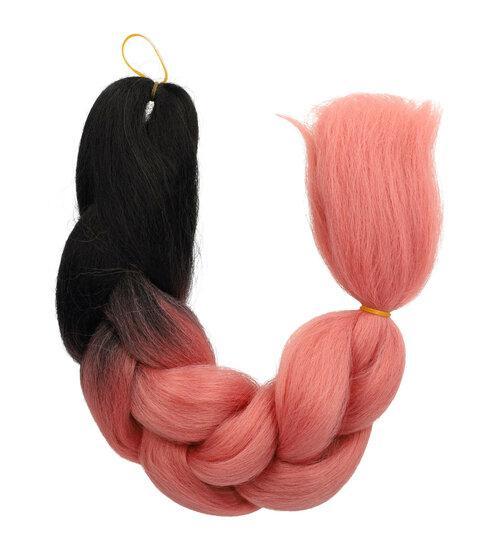 Jumbo Braids Hairextentions Color 60cm Zwart Roze, Sieraden, Tassen en Uiterlijk, Uiterlijk | Haarverzorging, Verzenden