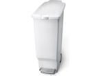 Simplehuman Slimline Prullenbak - 40 l - Plastic - Wit, Huis en Inrichting, Verzenden, Zo goed als nieuw