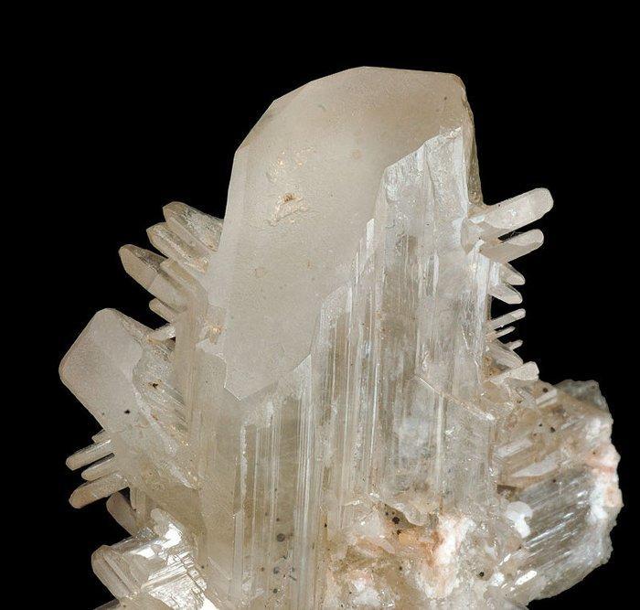 Reticulated Cerussite Kristallen op matrix - Hoogte: 40 mm -, Verzamelen, Mineralen en Fossielen