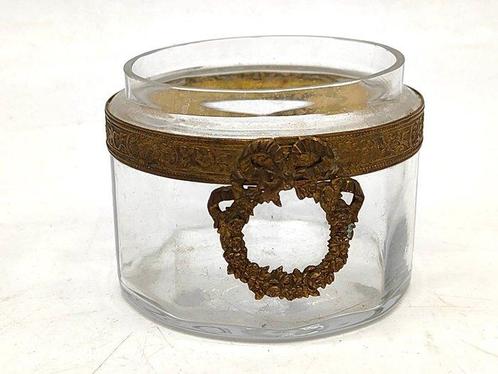 Sieradendoos - Sieradendoos sieradendoos met gebogen glas en, Antiek en Kunst, Antiek | Overige Antiek