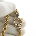 Gouden anker schakel collier | 46 cm (schakelketting), Sieraden, Tassen en Uiterlijk, Ophalen of Verzenden, Gebruikt, Overige kleuren
