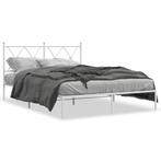 Metalen Bed 140x190 Wit - Robuust Design OP = OP!, Wit, Metaal, Nieuw, Tweepersoons