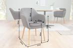 Design armleuningstoel SUPREME vintage taupe met massief, Nieuw, Ophalen of Verzenden