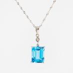 Hanger - 18 karaat Witgoud - 3.05ct. tw. Topaas - Diamant