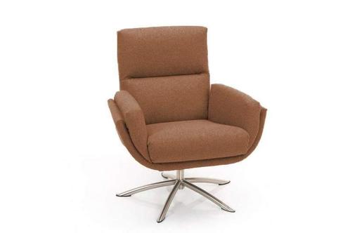Relaxfauteuil Herxen - relaxfauteuils - Cognac, Huis en Inrichting, Stoelen, Bruin, Nieuw, Stof