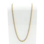 Gouden gedraaide schakel ketting | 67,5 cm (gouden ketting), Ophalen of Verzenden, Gebruikt, Overige kleuren, Goud