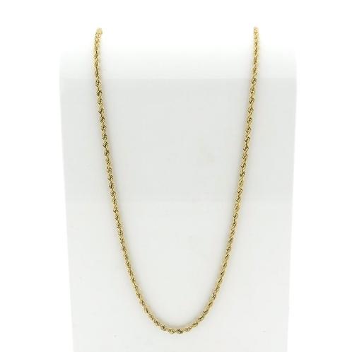 Gouden gedraaide schakel ketting | 67,5 cm (gouden ketting), Sieraden, Tassen en Uiterlijk, Kettingen, Overige kleuren, Gebruikt